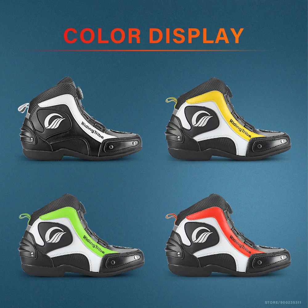 Botas de moto para hombre, zapatos transpirables para vehículos todoterreno, calzado para Motocross, carreras callejeras