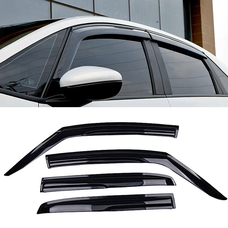 For Honda Fit Jazz MK4 2021 Plastic Exterior Visor Vent Shades Window Sun Rain Guard Deflector 4pcs