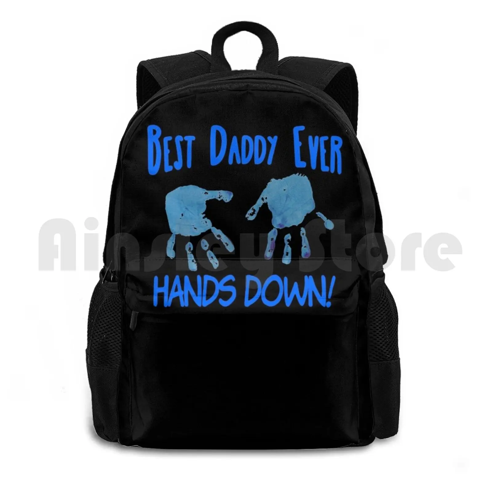 

Cute Best Daddy Hands Down Tee For Little Boys Or Girls Outdoor Hiking Backpack Riding Climbing Sports Bag Best Dad Ever