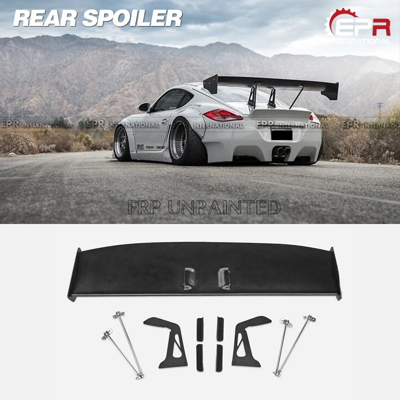 

FRP Rear Trunk GT Spoiler For 09-12 Porsche Cayman 987.2 Gen II Facelift RB Style Fiber Glass Tuning Aero Body Kit