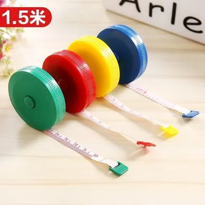 Cinta métrica retráctil portátil para niños, regla de 150cm de altura, centímetro, rollo de cinta, regalos para niñas, Color aleatorio