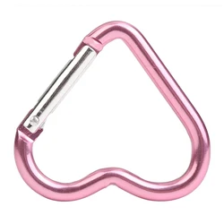 1pcs Hanging Buckles Shaped Outdoor Safe Heart Buckle Small Heart Type Carabiner Luggage bag Dog Buckle