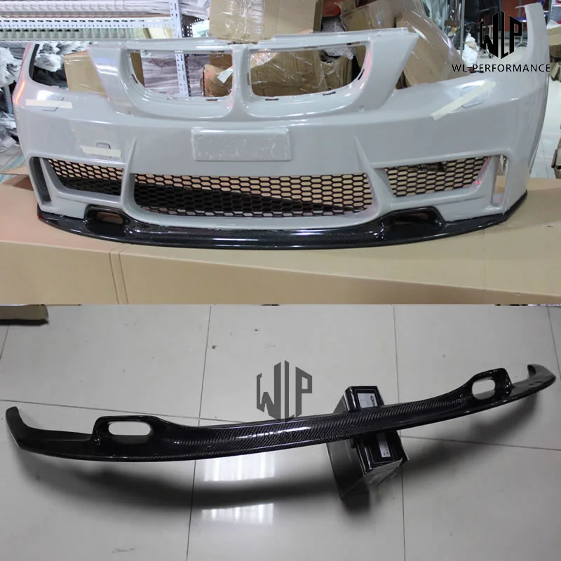 E90 1m High Quality Carbon Fiber Auto Front Bumper Splitter Lip Car Styling for Bmw 3 Series E90 1m 2005-2008