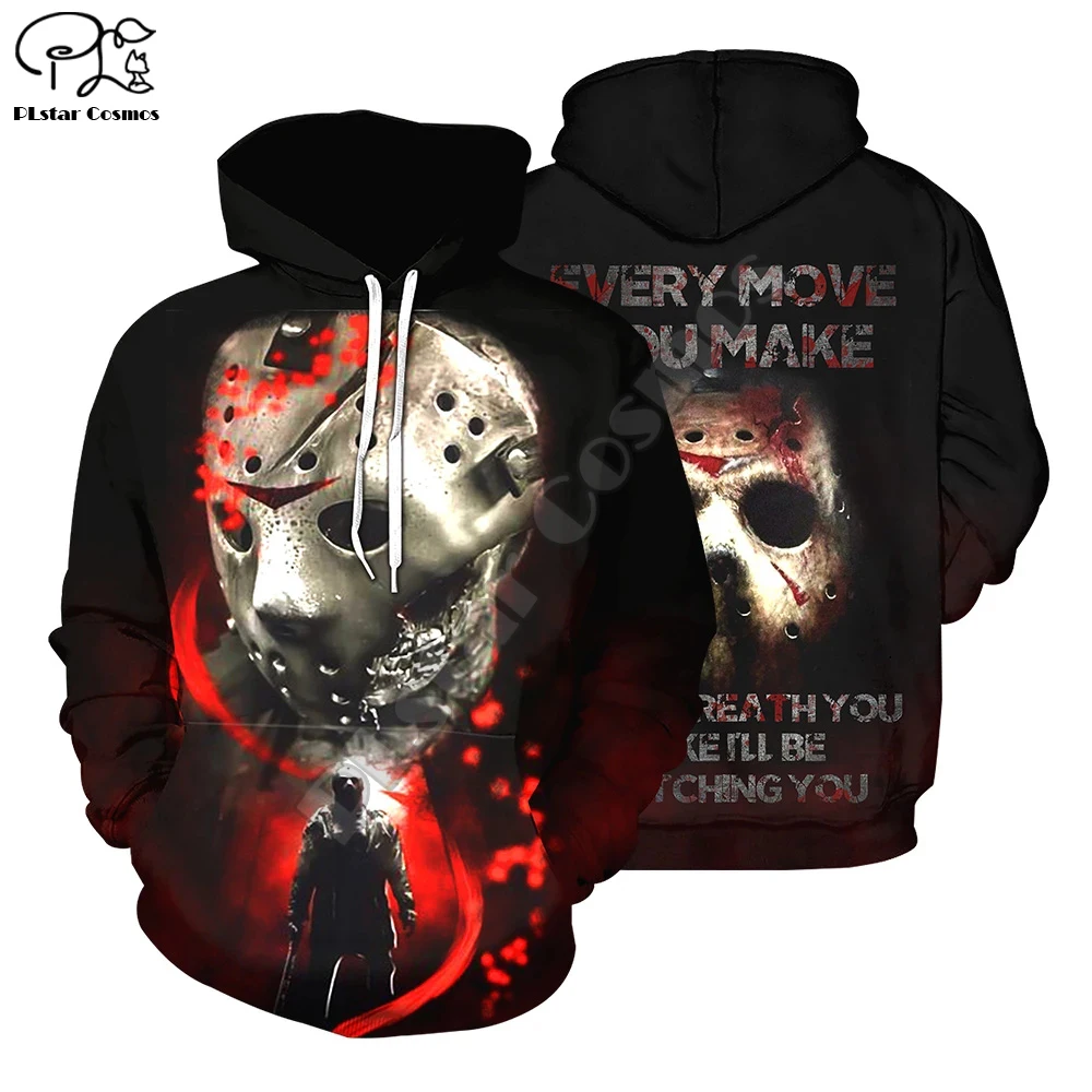 PLstar Cosmos Halloween Movie Michael Myers Horror Terror Men/Women 3Dprint Men\'s Hoodie Funny Pullover Harajuku Long Sleeve S-5