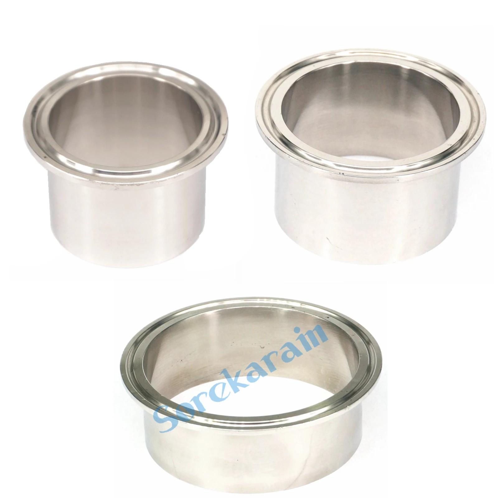 

1.5" 2" Tri Clamp Length 28.6/40/50/60/80/100mm 304 Stainless Sanitary Welding Ferrule Pipe Fitting Adapter Brew