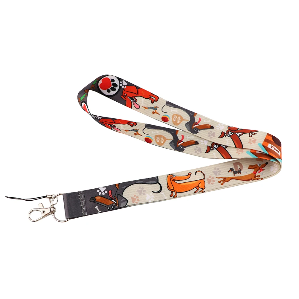 YL967 Dachshund Neck Strap Lanyard for keys ID Card Keychain Phone USB Badge Holder Hang Rope Lariat Lanyard Hanging Rope