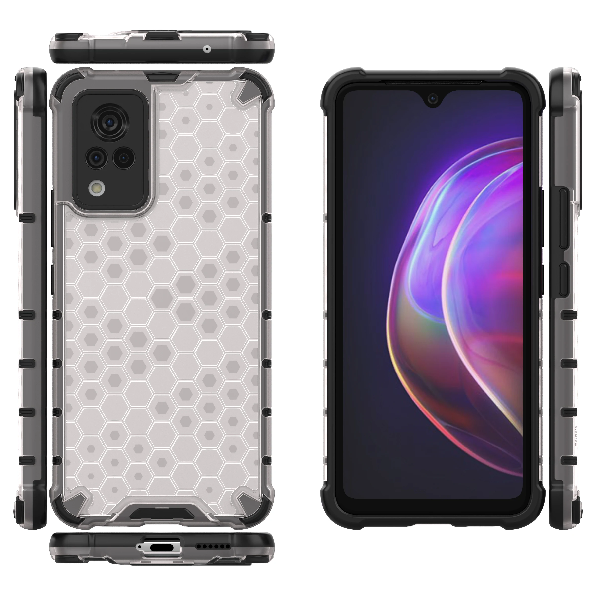 Case For Vivo V21 Y20 Y30 Y20S Y20i Y20A Y11S Y12S Y20G Y17 Y12 Y11 Y15 Militar Armor Airbag Anti-fall Cover Shell Fundas Capa