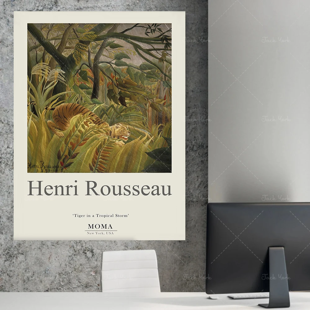 Henri Rousseau poster, Museum of Modern Art print, Henri Rousseau, MoMA art exhibition print, Art Print