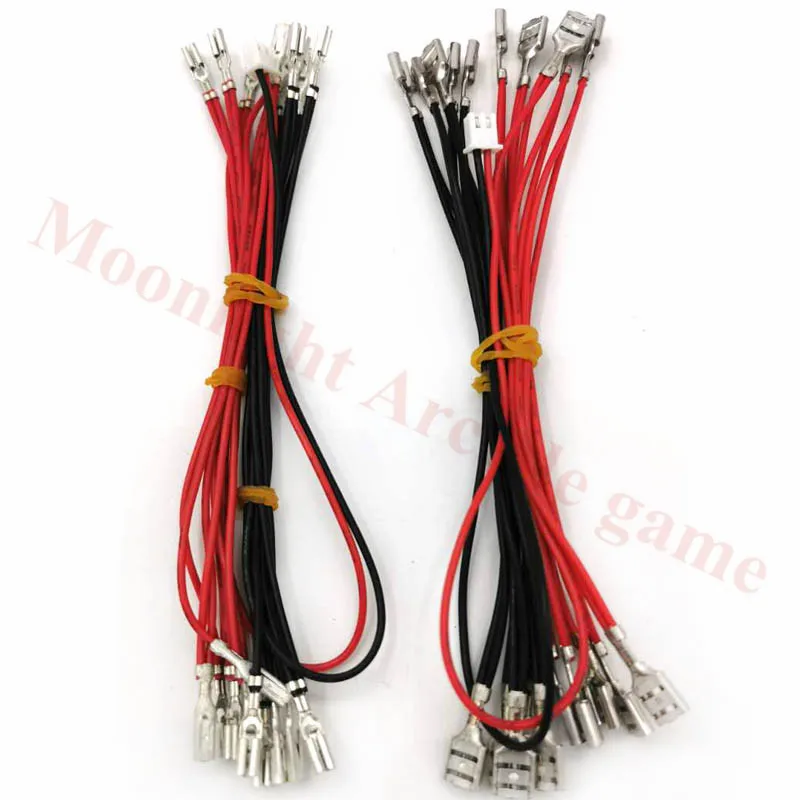 5V Arcade LED Wire harness 2.8mm 6.3mm Female Terminals 2Pin Connector For Illuminated Push Button Arcade Zero Delay USB Board