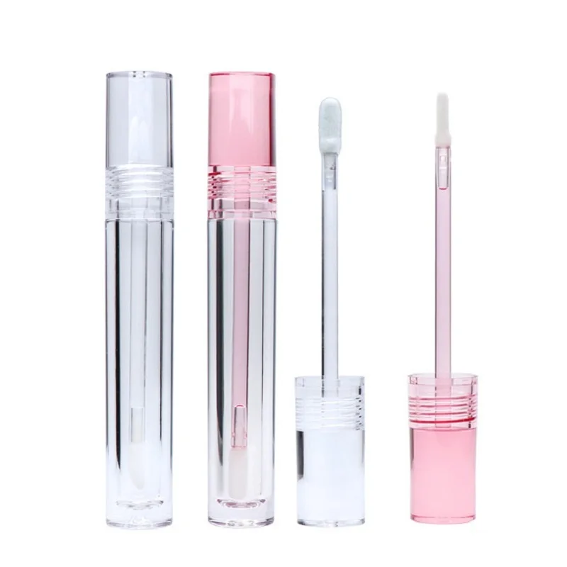 

25/50pcs Lip Gloss Wand Tube Clear Pink Lid Lipstick Lipgloss Containers 7.8ml Rose Red Cap Empty Cosmetic Packaging Bottles