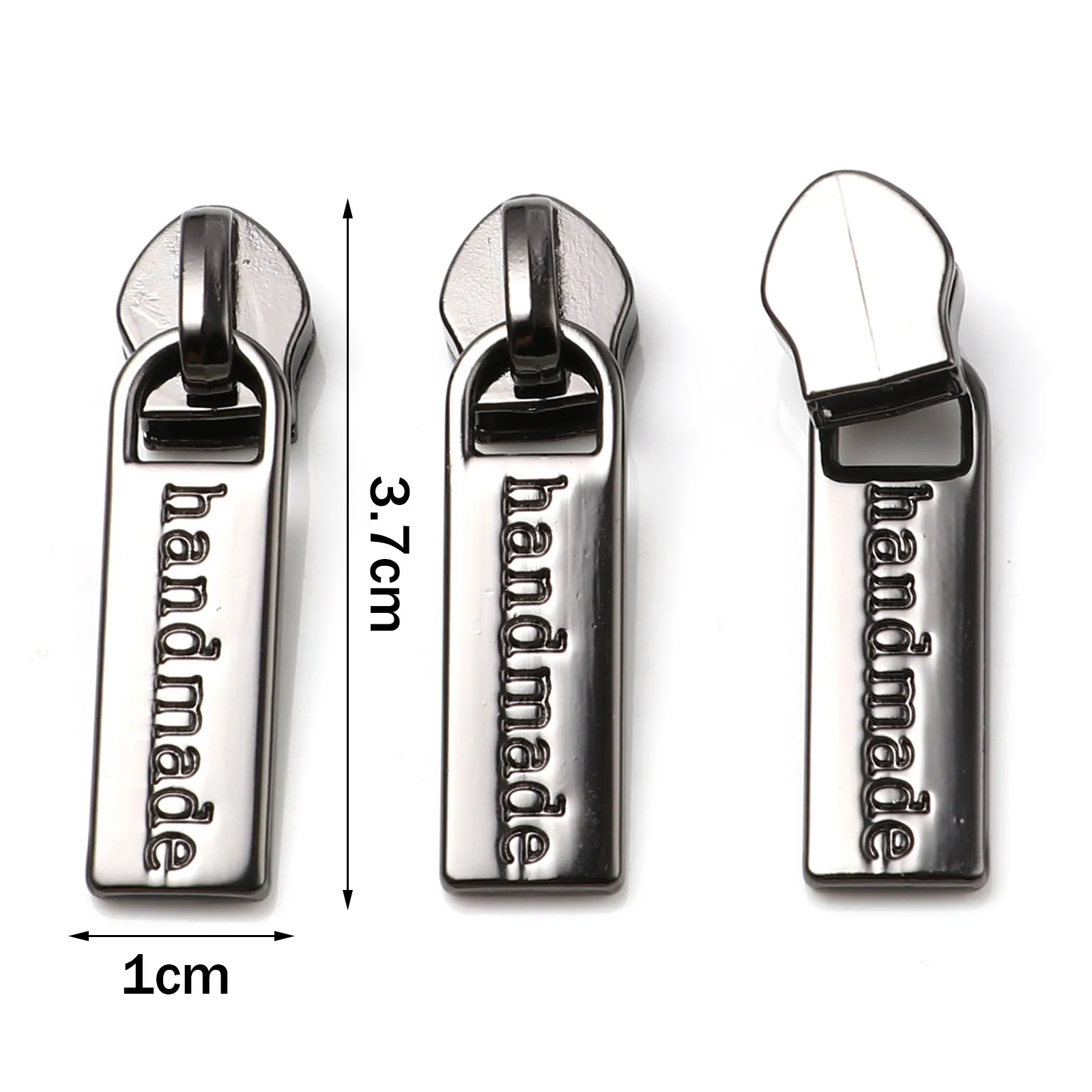 5 PCs 3.7x1cm Handmade Zipper Sliders For Nylon Zippers Garment Zipper Head Puller Bag Zip Repair Kits DIY Sewing Accessories