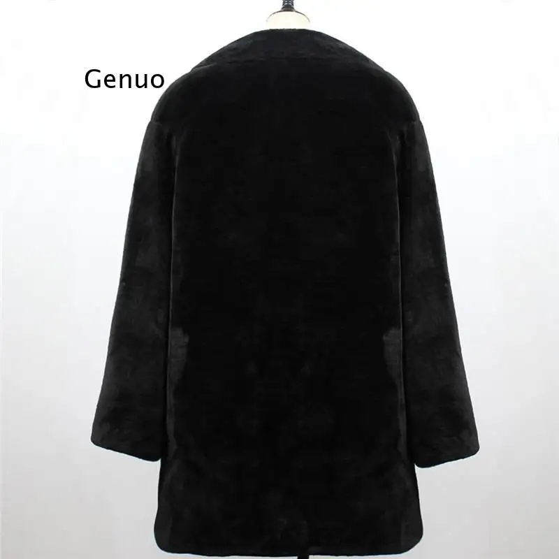 Autumn Winter New Mink Coat Imitation Fur Coat Long Warm Winter Windbreaker Europe and The United States Code S-4Xl