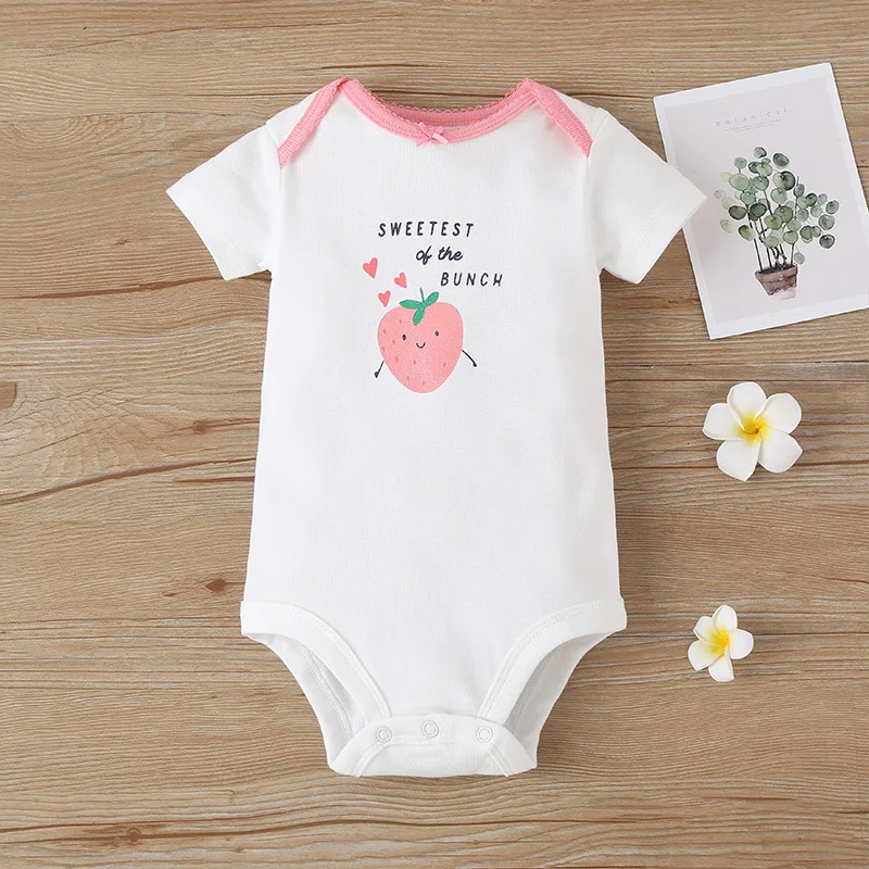 3PCS Newborn Baby Girl Clothing Sets 2023 Summer Floral Tops T-shirt+Bodysuit+Shorts New Bebe Kids Clothes Outfits