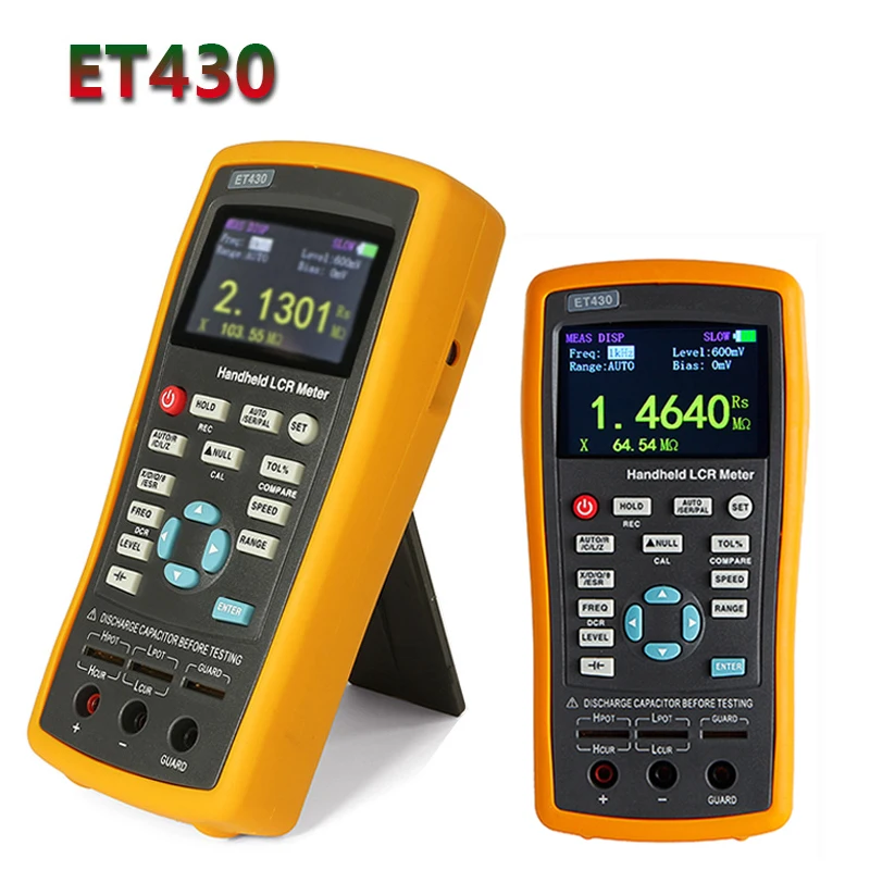 Et430-多機能ハンドヘルドデジタルブリッジメーター,高精度液滴抵抗計,et432,et433