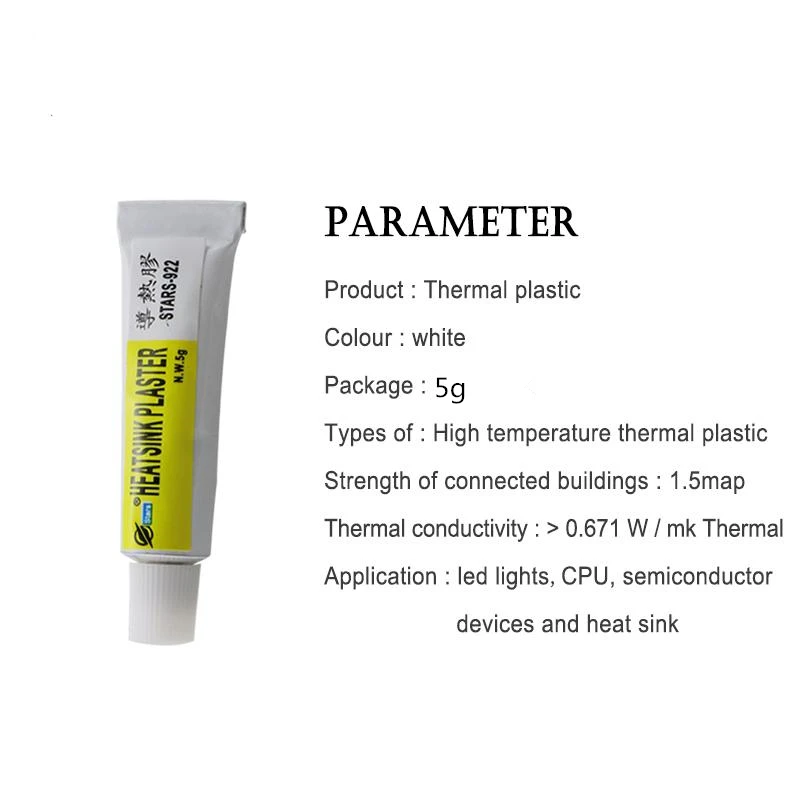 Thermal Glue Conductive Paste Viscous Adhesive Conductive Heatsink Plaster Glue For Chip VGA RAM LED IC Cooling Radiator