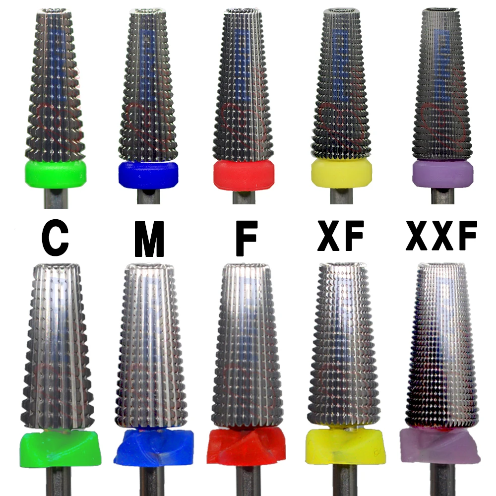

5 в 1 карбидные большие средние маленькие 3 размера оригинальные многофункциональные фрезерные сверла из карбида вольфрама для ногтей