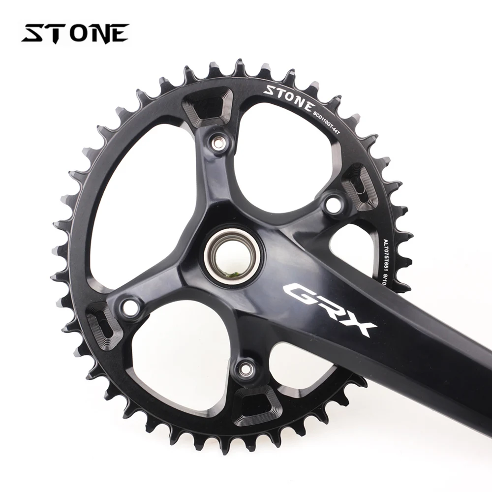 Stone Alloy 7075 Oval Bike Single Gravel Chainring BCD110 Chain Wheel for GRX RX810 RX600 Road Bicycle Crank Chainwheel