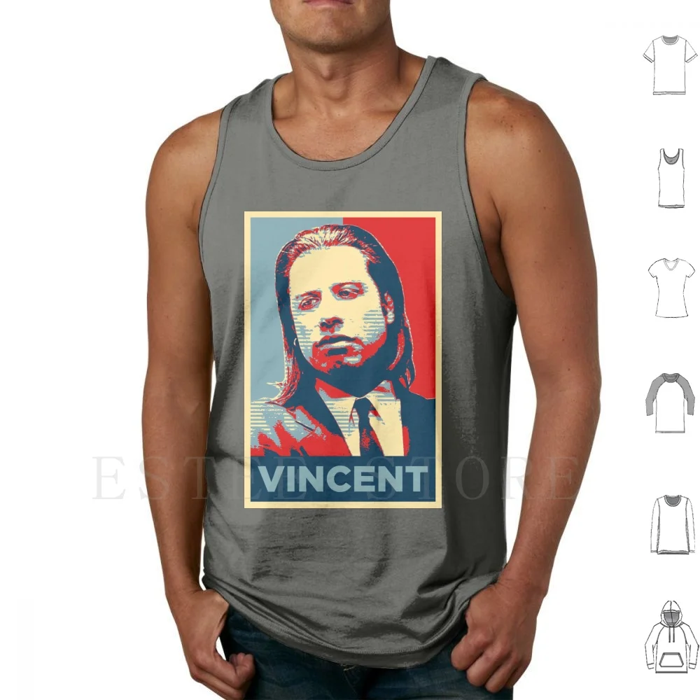 Vincent Pulp Fiction ( Obama Effect ) Tank Tops Vest Sleeveless Pulp Fiction Jules Jules Winnfield Samuel L Jackson Quentin