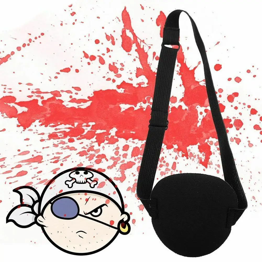 1pc Pirate Eye Patch Eye Covers For Sleeping Adjustable Eye Patch Black Eye Patch Eye Patch For Strabismus Care O7f3