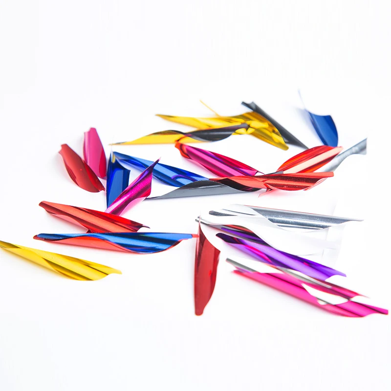 

50PCS Archery Arrow Vanes 1.8 Inch Spin Feather for Shaft Bow Hunting Targeting