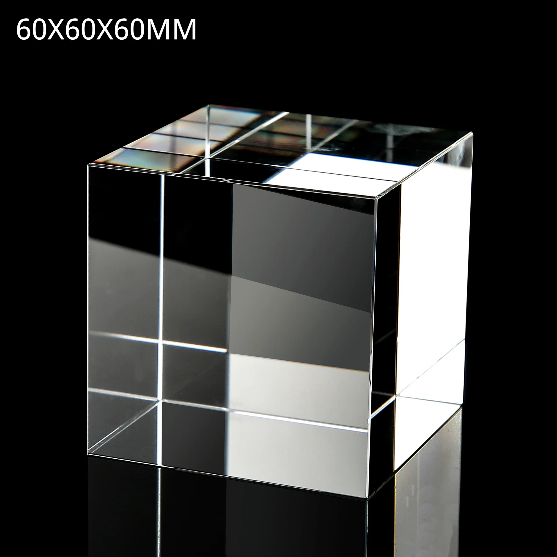 Artificial Crystal Photo Prism Cube, Rectangular, Crystal Glass Prism, 60mm