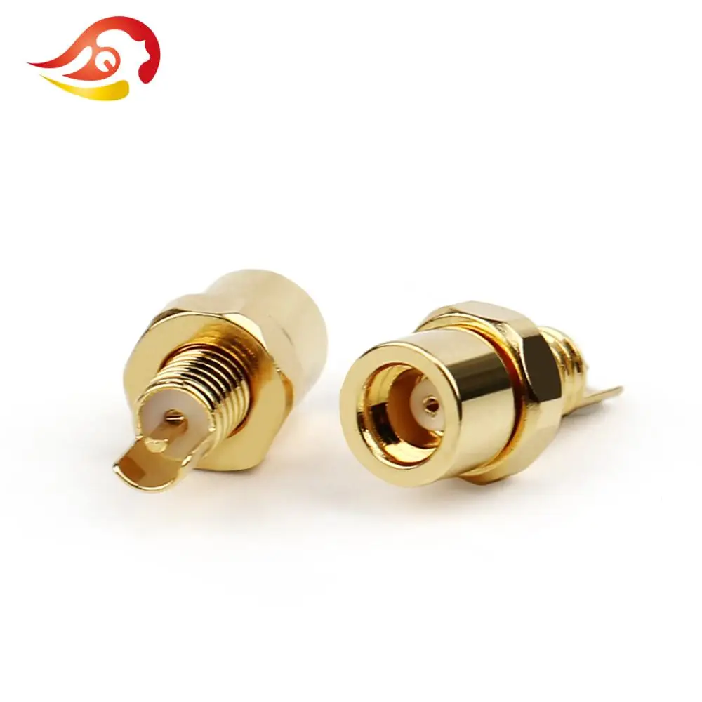 QYFANG Gold Plated Beryllium Copper MMCX Female Jack Solder Wire Connector PCB Mount Pin IE800 DIY Long/Short Audio Plug Adapter