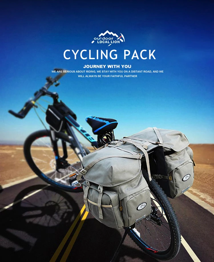 50L Fahrrad Tasche Mountain Road Sattel Radfahren Taschen Fahrrad Hinten Sitz Tasche Doppel Seite Rack Schwanz Sitz Pannier Pack Fahrrad Zubehör – Detail 1