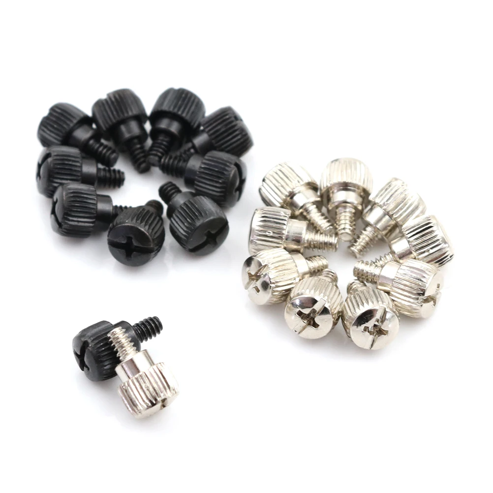 10 Pieces Carbon Steel Computer Case Screws Black Or Nickel Computer Case Screw Hand Tighten Thumb Screw