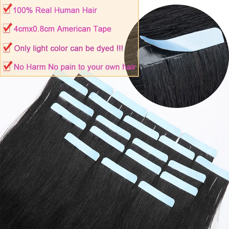 SEGO 1.5g/pc Tape In Human Hair Extension Non-Remy 14\