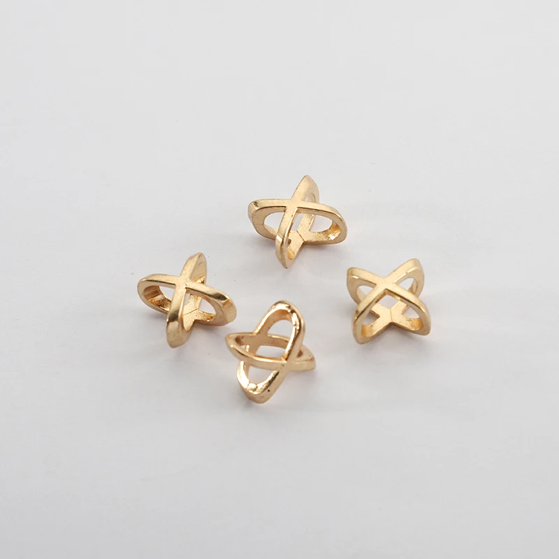 20pcs Antique Gold/Silver Color X Letter Beads Slider Spacers For 10*6mm Licorice Leather Cord Bracelets Jewelry Findings Making