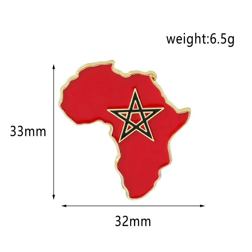 SOMESOOR mappa africana paesi bandiera spilla Ghana Nigeria Congo Afrocentric etnico nazionale ciondola gioielli per donna uomo regali