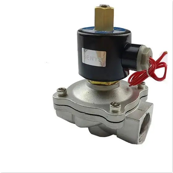 Elettrovalvola elettrica a 2 vie DN8 DN10 DN15 DN20 DN25 Elettrovalvola pneumatica normalmente aperta in acciaio inossidabile 304 per acqua olio