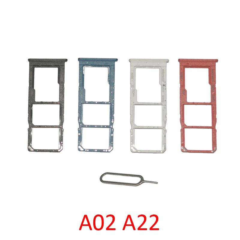 

SIM Card Tray SD Slot Holder For Samsung Galaxy A02 A022F A02M A022 New Phone SIM Chip Socket Adapter Drawer Part With Pin