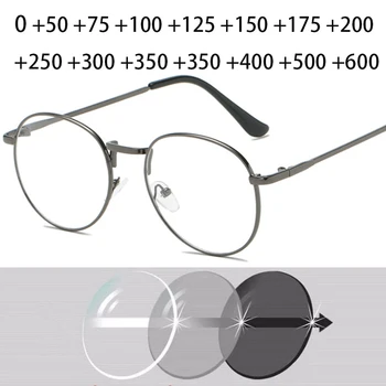 Retro owalne okulary do czytania z opcją szkieł fotochromowych