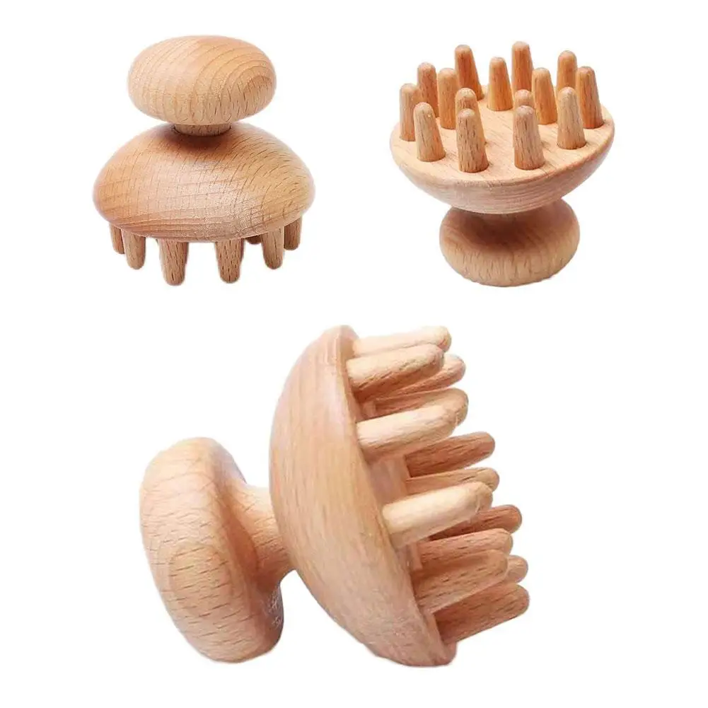 Wooden Massage Comb Massage Tool Thai Massage Therapy Meridians Scrap Lymphatic Scalp Hair Health Care Healthy Wood Comb