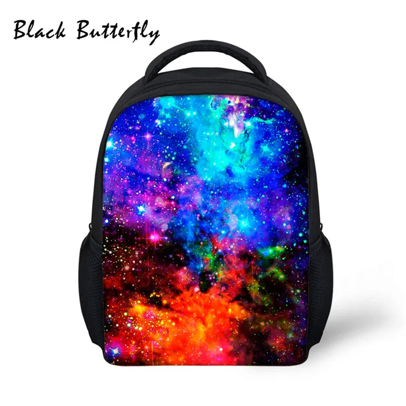 

Backpack Kids School Bags 3D Blue Starry Sky Pattern Student- Bags Children Book Bag Kindergarten Bag Nursery Bag 3-8 Years Old