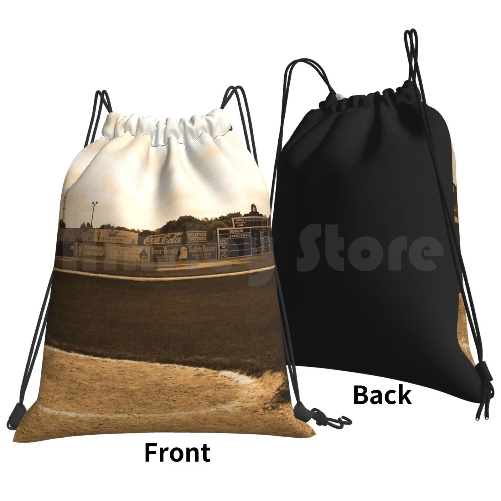 View From The Dugout Backpack Drawstring Bag Riding Climbing Gym Bag America Attractions Ball Ballpark Barons Baseball