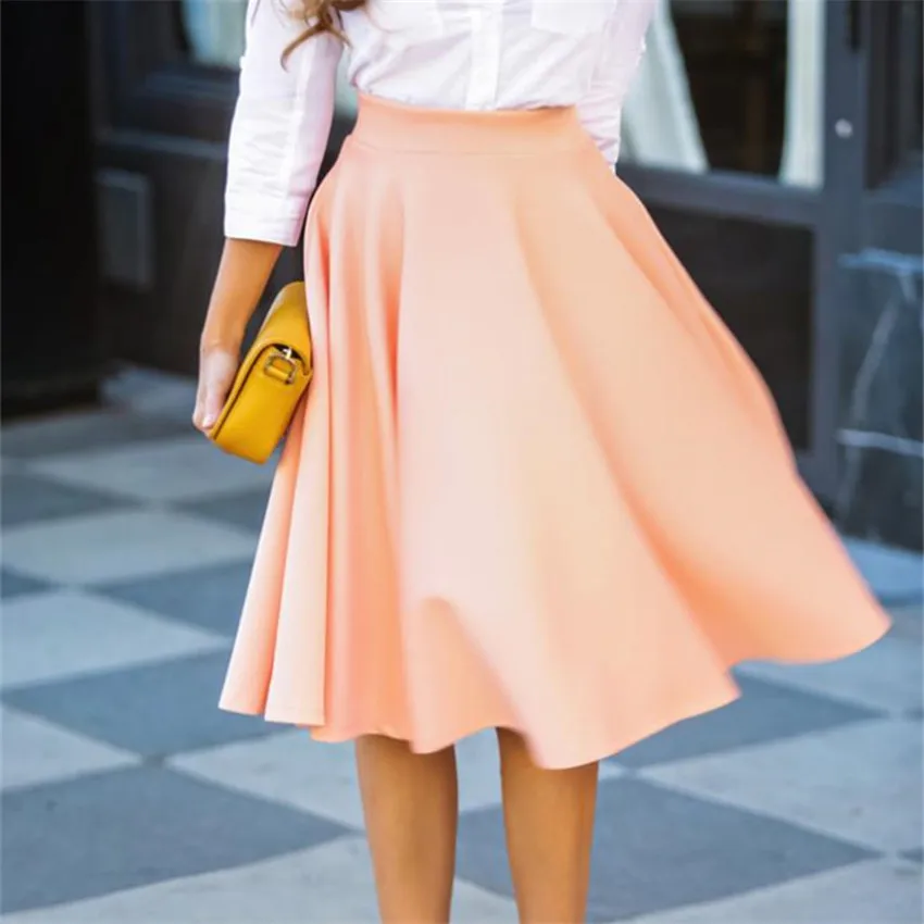 New High Waist Women Skirt 2024 Summer Fashion Style Pleated Ladies A Line Flare Skirt Pleated Slim Skirt Women's