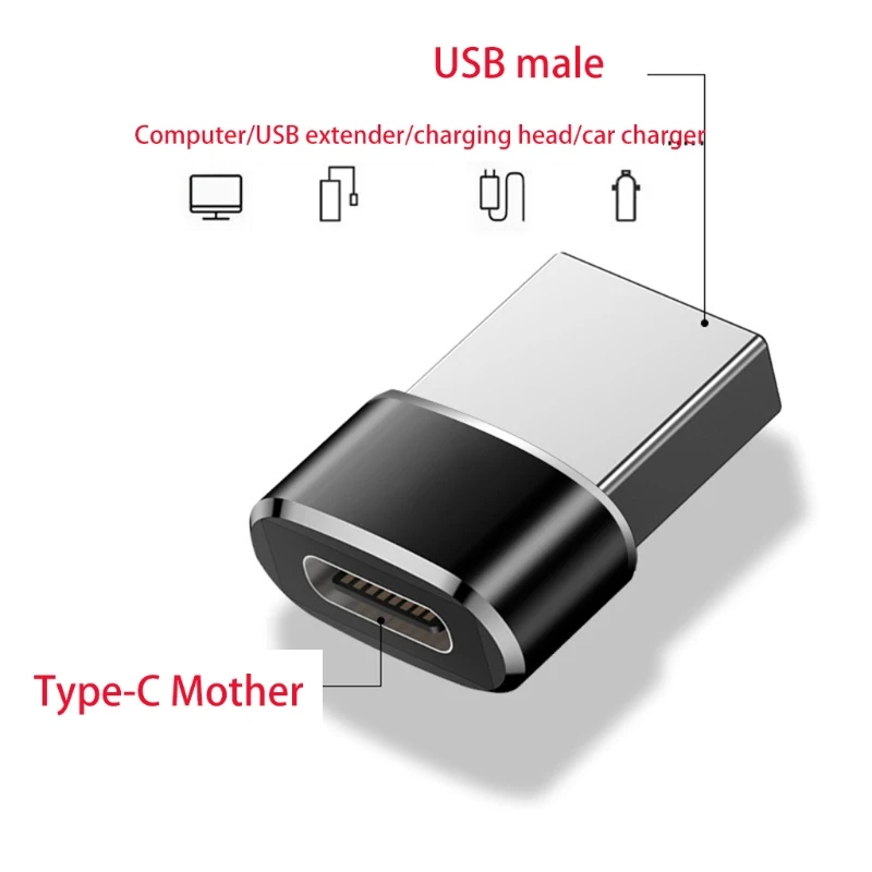 2 PACK USB C 3,1 Typ C Weibliche zu USB 3,0 Typ A Stecker Port Adapter Konverter US