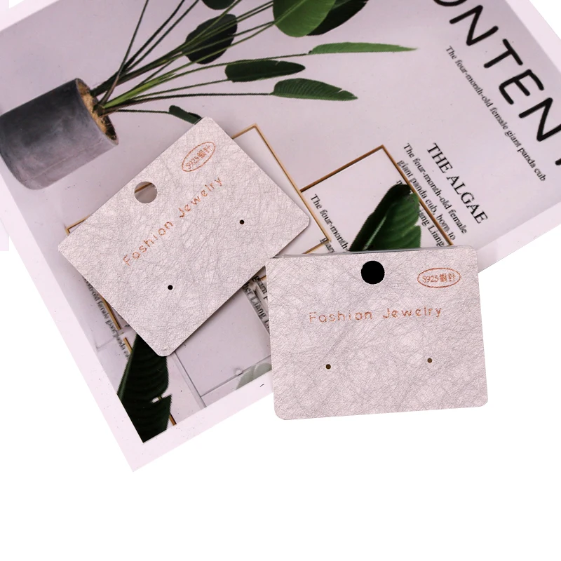 

New Design Stone Style 100pcs Plastic Rectangle Earring Packaging Card Jewelry Display Holder Gift Shop Hanger Tag Wholesale