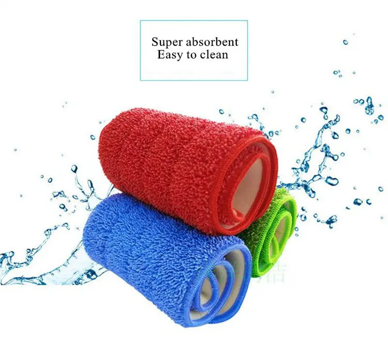 3PCS/set Fiber Spray Mop Pads Head Floor cleaning cloth Paste The Mop To Replace Cloth Household Cleaning Mop Accessories