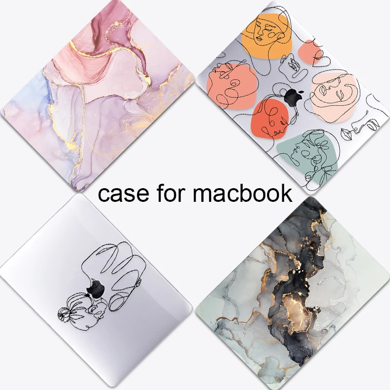 Laptop Case For Macbook Air 13 13.6 M1 M2 A2337 A2681 A1932 Hard Cover For Macbook Pro 13 14 A2338 A2289 A2251 Keyboard Cover