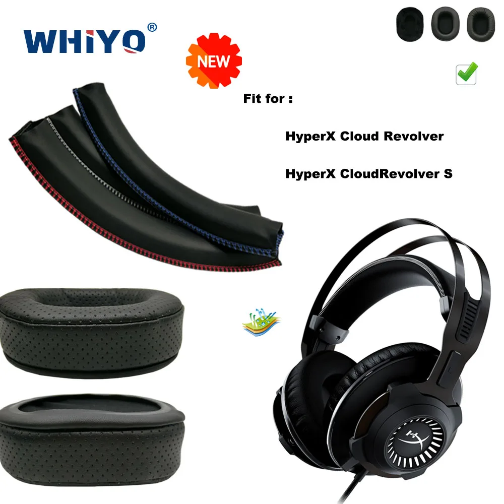 Neue Upgrade Ersatz Ohr Pads für HyperX Wolke Revolver Revolver S Headset Teile Leder Kissen Samt Ohrenschützer-kopfhörer