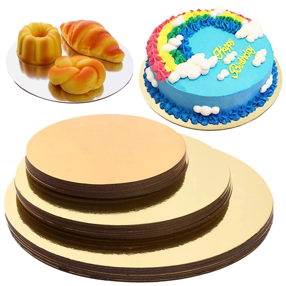 6/8/10inch Round Cake Board Circle Base Cupcakes Stand Paper Cases Liners Party Pastry Baking Mat Decorations