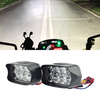 Motorcycles 12V 6500K 8-LED 2pcs Auxiliary Headlamp Fog Light Spot Lamp 12V