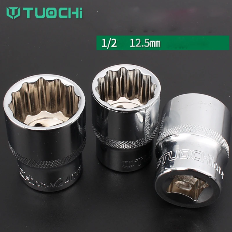 1PC สั้น12จุดประแจ1/2นิ้วไดรฟ์ Torx Ratchet ประแจซ็อกเก็ต8-36มม.สำหรับจักรยานรถจักรยานยนต์ซ่อมเครื่องมือ