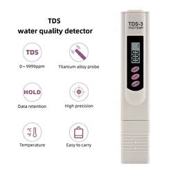 High Quality Portable Digital TDS Meter Filter Measuring Water Quality Purity Tester drink Water tds meter pen type