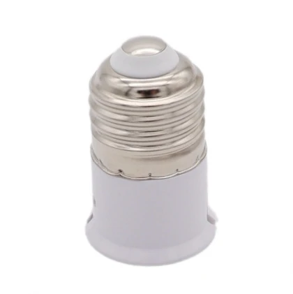 Adaptador B22 a E27, material ignífugo de alta calidad, adaptador de enchufe E27 a B22, lámparas LED, bombilla de maíz