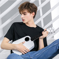 Populele 2 Smart LED 23 Inch Ukulele Acoustic Electric Guitar Uke U2 4 Strings Bluetooth USB Carbon String