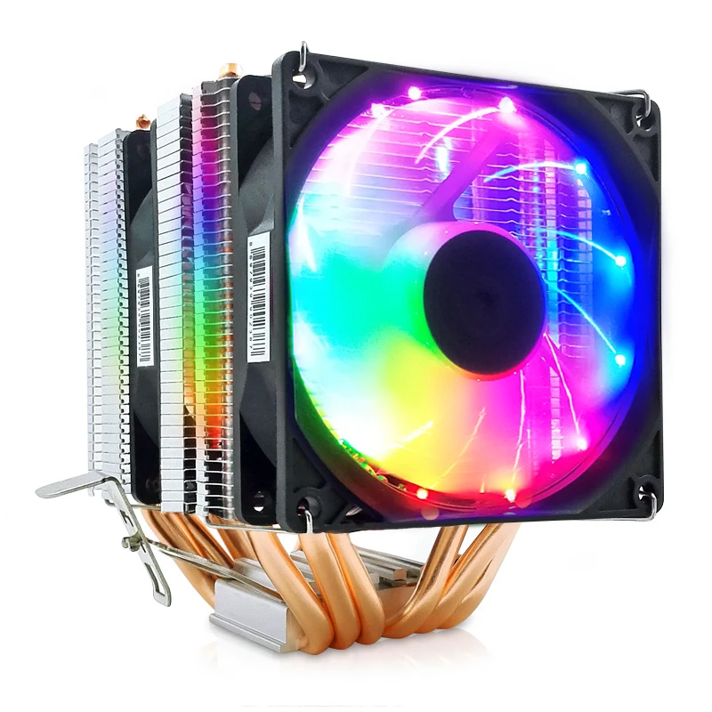 Intel/AMD CPU RGB Water Cooler Processor Radiator Water Cooler 6 Heatpipes Tower CPU Cooler Building Computer One-Stop Solution